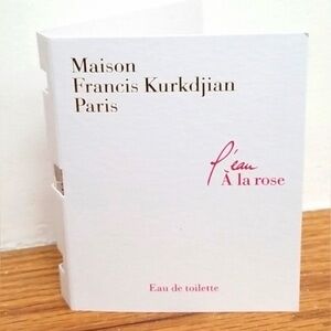 Maison Francis Kurkdjian Peau A' La Rose Sample Card Vial Travel New